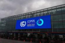 Entrée principale du site réservé aux négociations. 