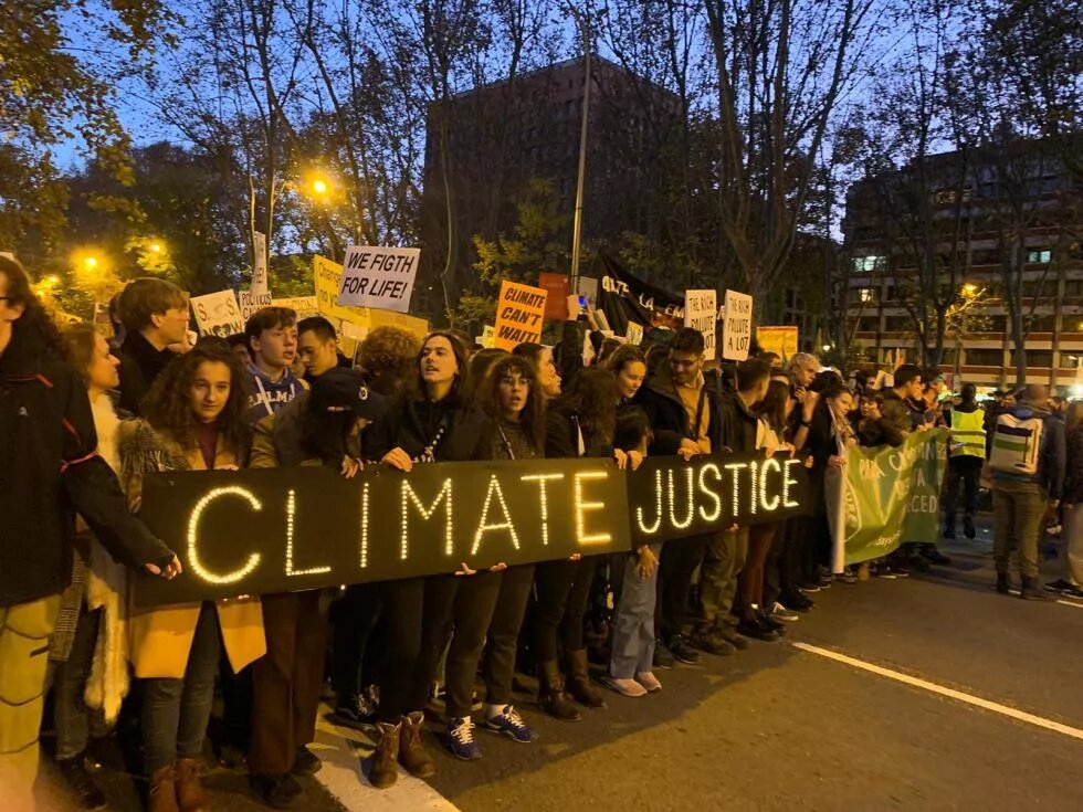 Image prise lors de la Marche pour le cimat du 6 Décembre 2019 à Madrid