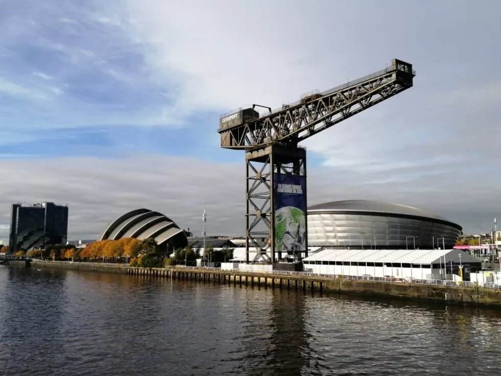 Photo du site où se tiendront les pourparlers de la COP26 à Glasgow, en Ecosse, du 31 octobre au 12 novembre 2021